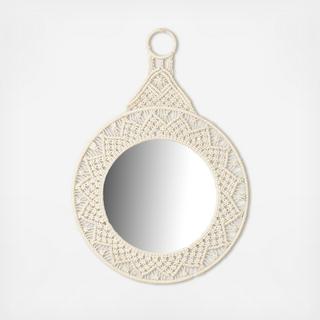 Cotton Macrame Framed Mirror