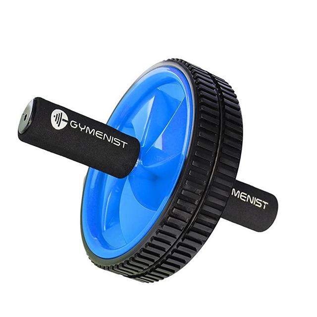 GYMENIST Abdominal Exercise Ab Wheel Roller with Foam Handles, Great Grip, Double Wheels, Top Professional Quality