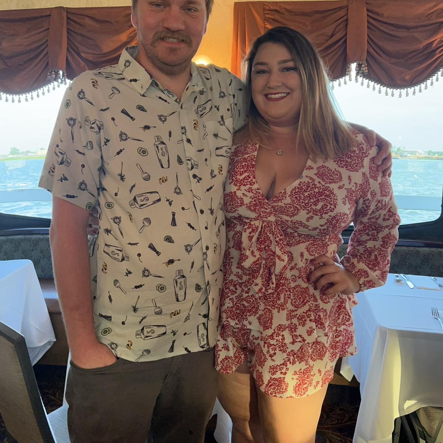 Here’s us on our dinner cruise in New Orleans where we celebrated our 1 year anniversary as a couple