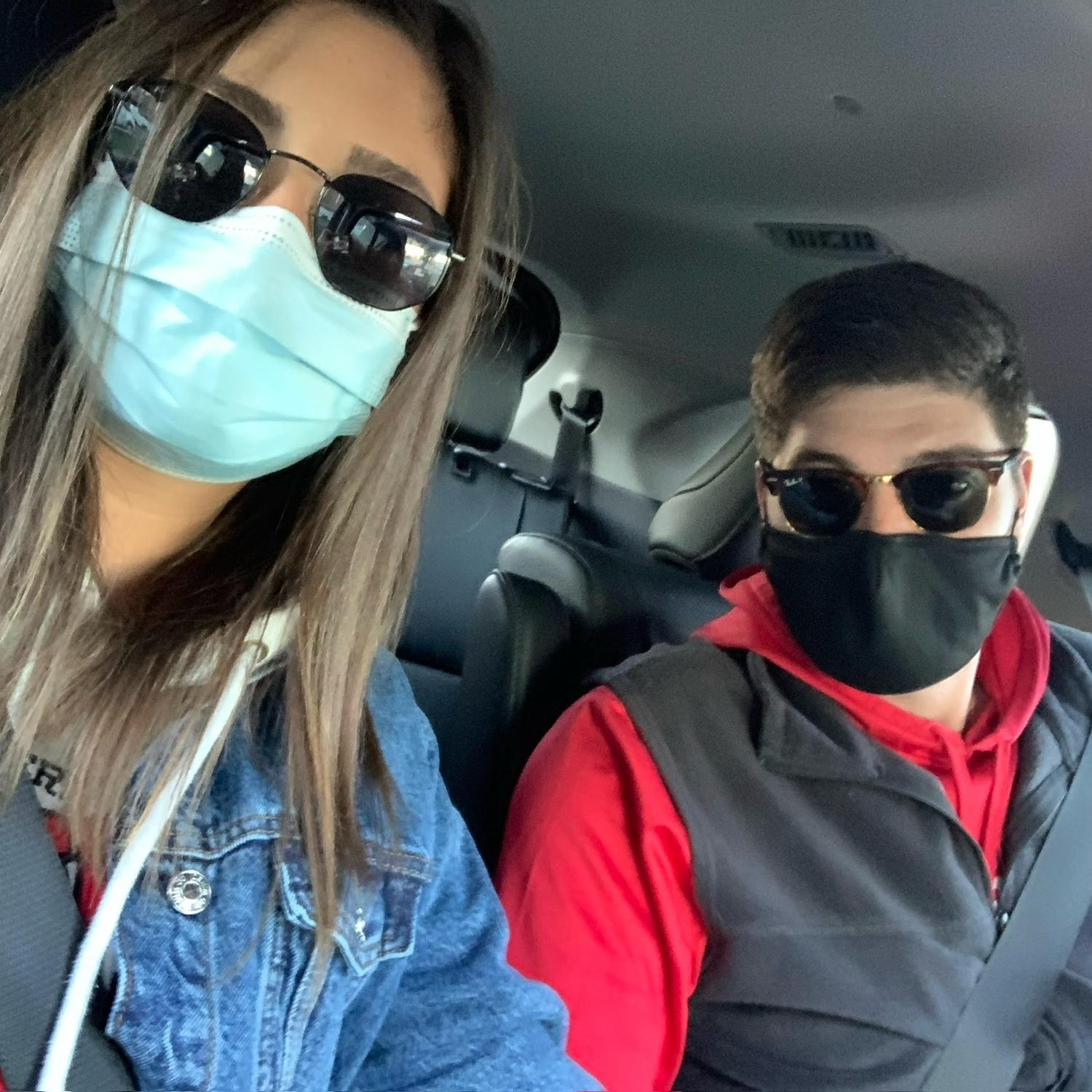 Our first Covid mask selfie together