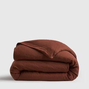 European Linen Duvet Cover in Bordeaux