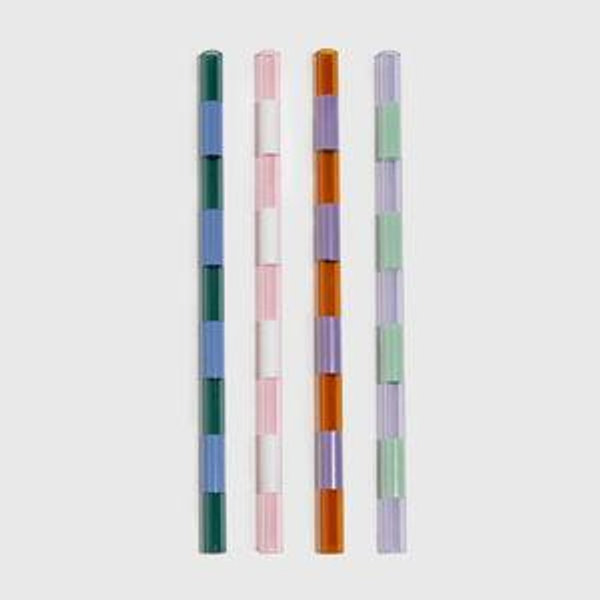 FOUR x STRIPED STRAWS