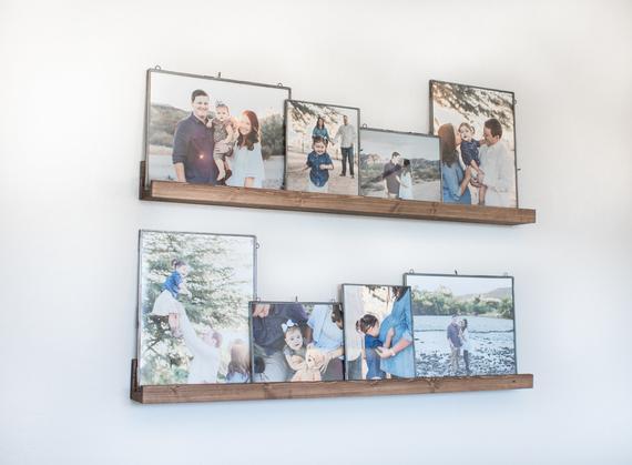 Rustic Wooden Picture Ledge Shelf