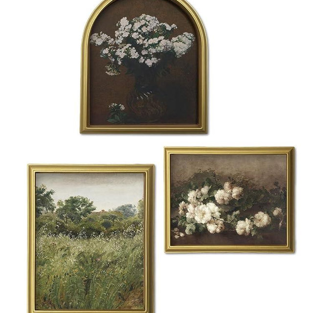 TwoDays 3 Pcs Vintage Gold Picture Frame Set for Gallery Wall — Arched & Rectangular (10x12 & 8x10) | Antique Finish | Wall & Tabletop | Shatterproof Acrylic | Home Decor