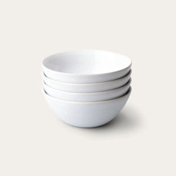 Breakfast Bowls - glossy pearl white