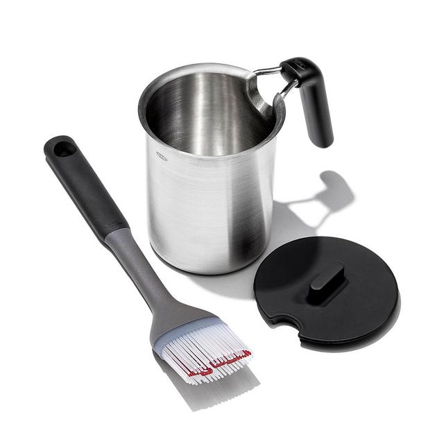 OXO Grilling 3-Pc. Basting Pot & Brush Set