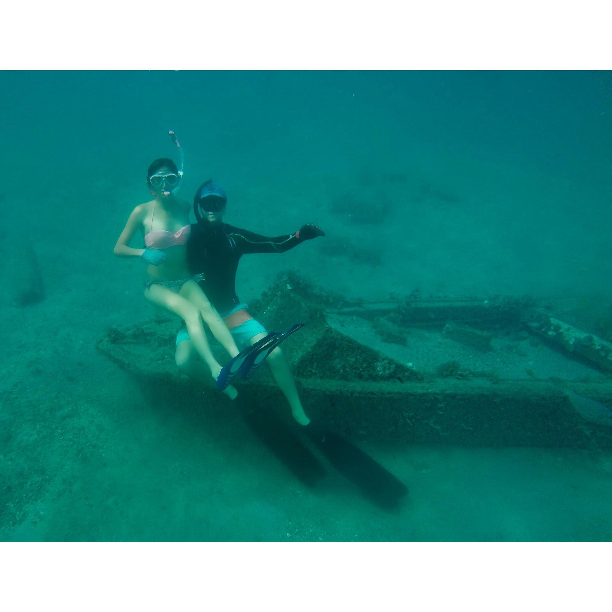 Submerged boating by Singler Island