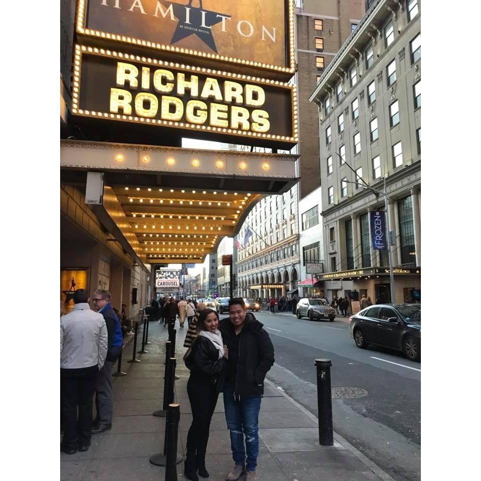Our first Broadway show together