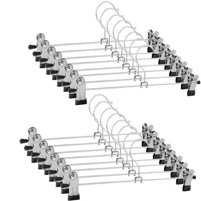 GoodtoU Pants Hangers 50Pcs Skirt Hangers Pant Hangers with Clips Jean Hangers Trouser Hangers Metal Slack Hangers Clothes Hangers for Pants Hanger Clip