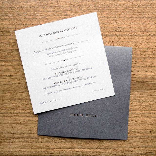 Blue Hill at Stone Barns Gift Card
