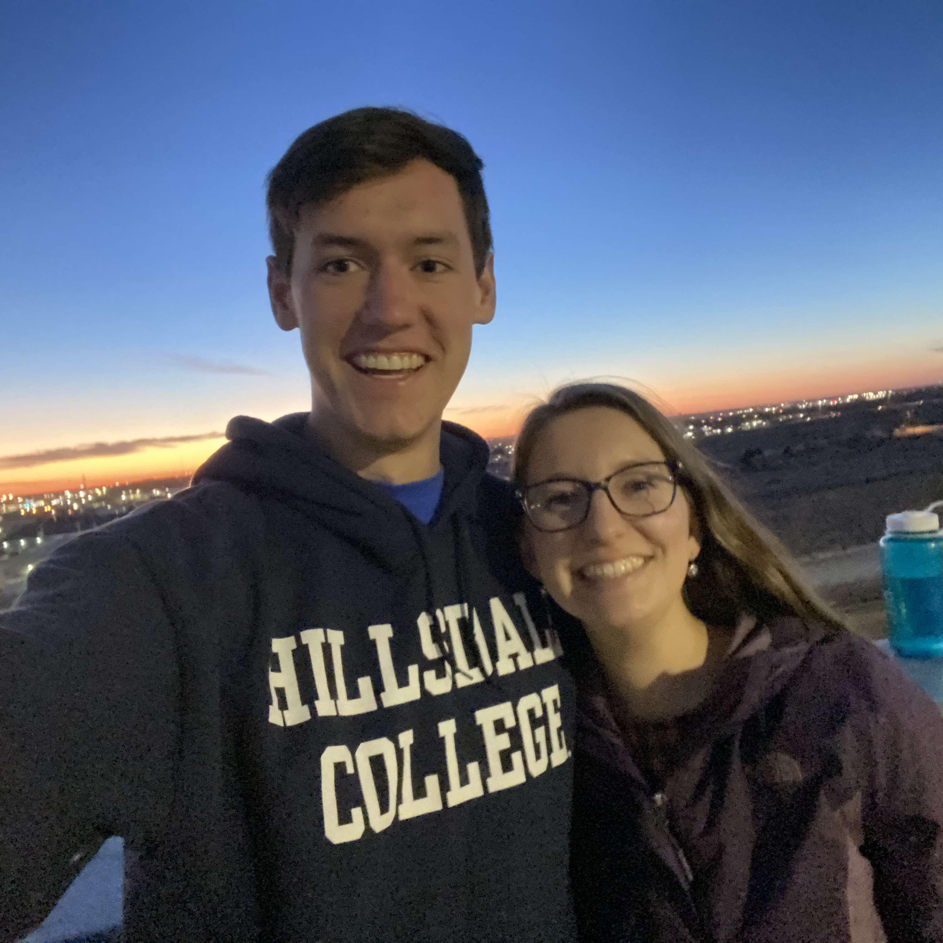 We watched the sun go down from a parking garage in Lincoln over Spring Break. Spencer had just given Riley a copy of his all-time favorite book The Chestry Oak with a sweet letter written inside!