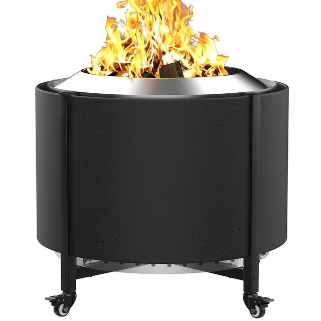 Riian Fire Pit Surround Tabletop for Solo Stove Bonfire,Wood Burning Fire Pit Surround Table for Outdoor,Small Patio, FirePit Accessories for Solo Stove Bonfire,Protect Cats,Dogs (Stove NOT Included)