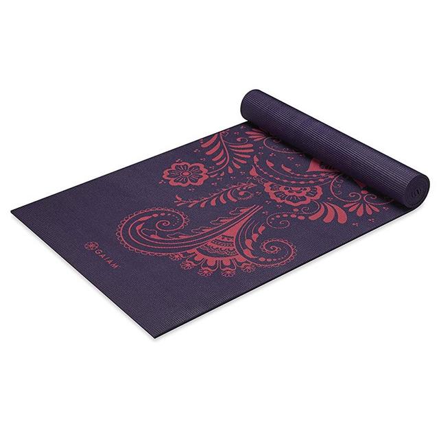 Gaiam Yoga Mat - Premium 6mm Print Extra Thick Non Slip Exercise & Fitness Mat for All Types of Yoga, Pilates & Floor Workouts (68" x 24" x 6mm)