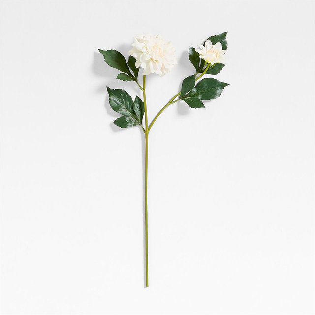 Faux Cream Dahlia Stem 24"