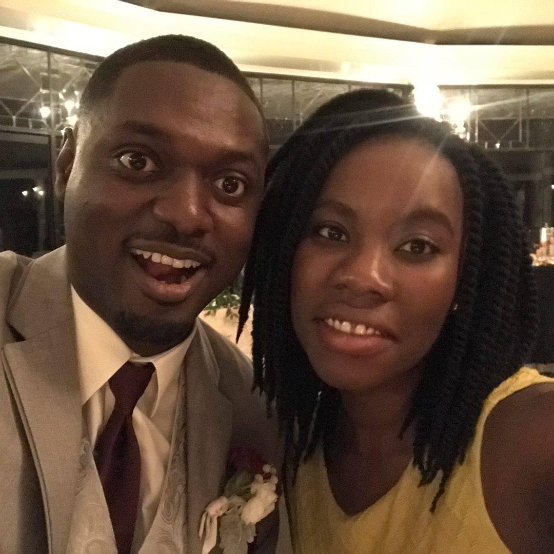 At a friend's wedding in 2017.