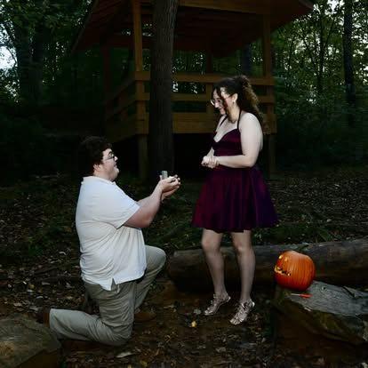 The day we got engaged. On our 2 year anniversary, October 9th 2025