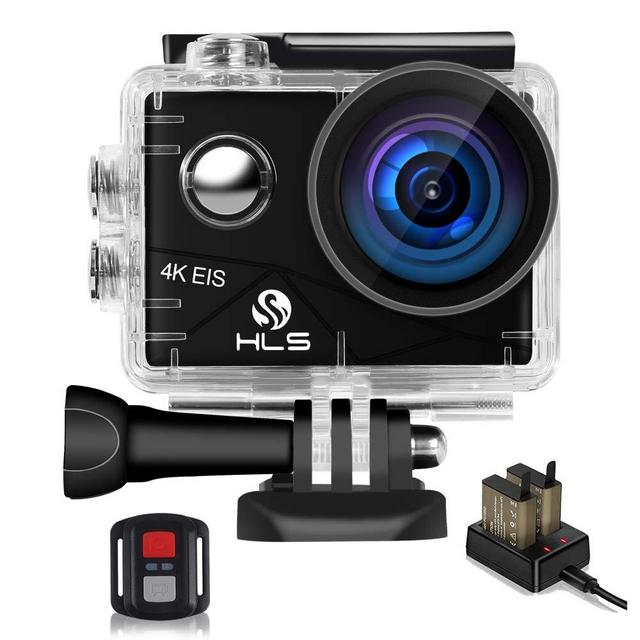Action Camera 4K,EIS Waterproof Action Cameras for Snowboarding Underwater Action Sport Camera with 20MP 170° Wide-Angle Professional Lens,2 Rechargeable Batteries,Remote Control for Sports,Skiing