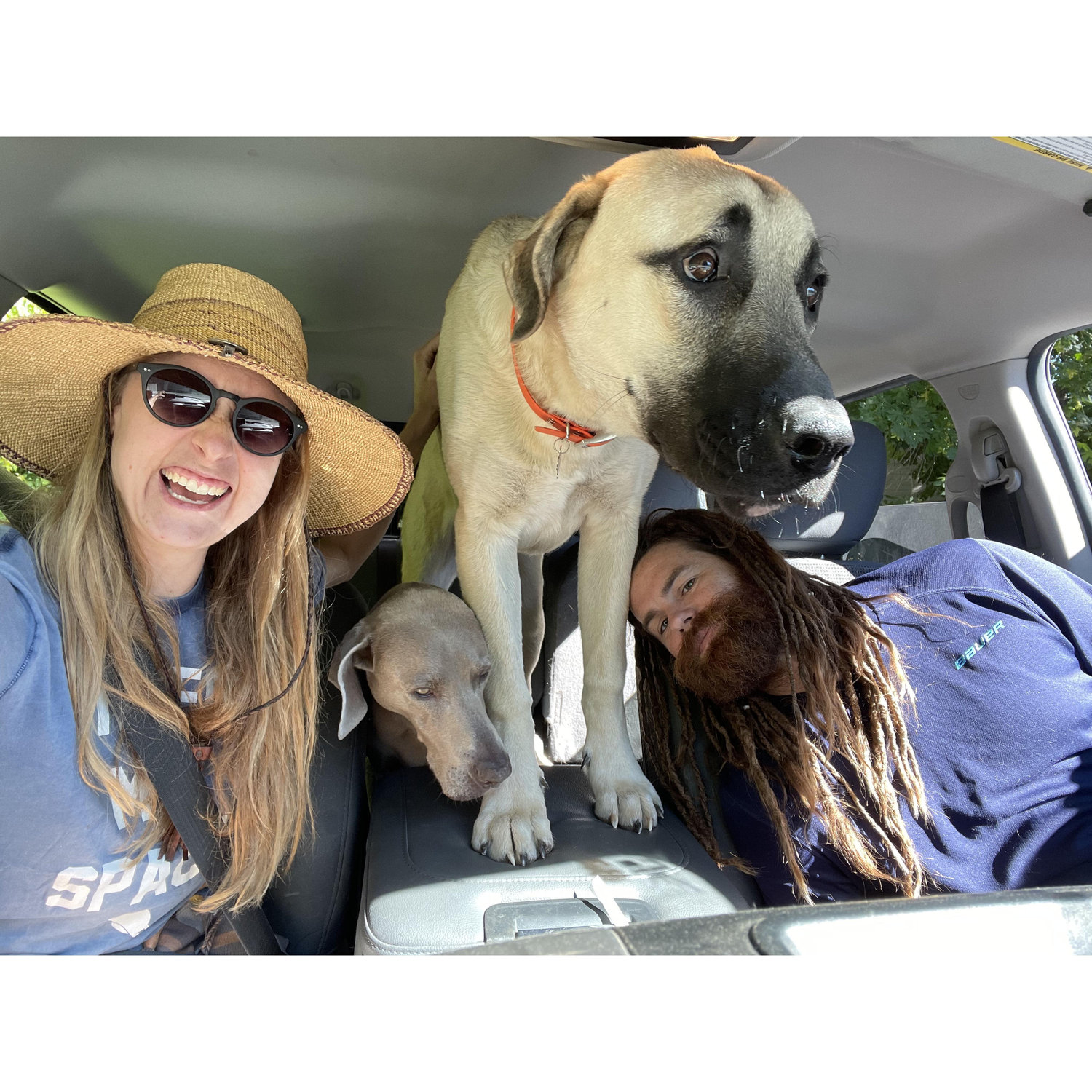 With Dagny and Rudy. Grass Valley, CA 2020