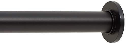Ivilon Tension Curtain Rod - Spring Tension Rod for Windows or Shower, 54 to 90 Inch. Black