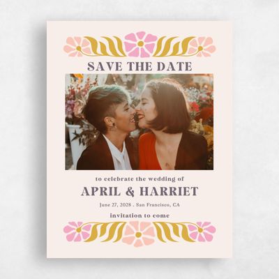 Beige Photo Wedding Save the Date - Bellefleur Photo