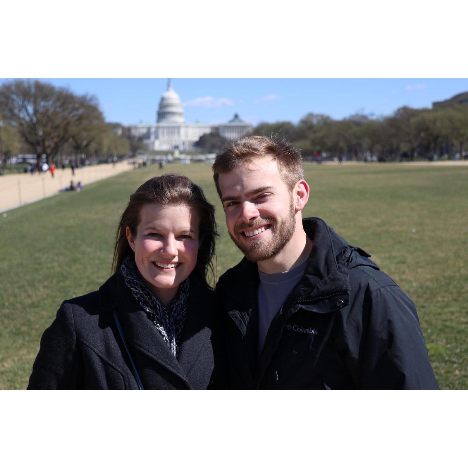 We love to travel together! Our first solo trip as a couple: Washington, D.C.