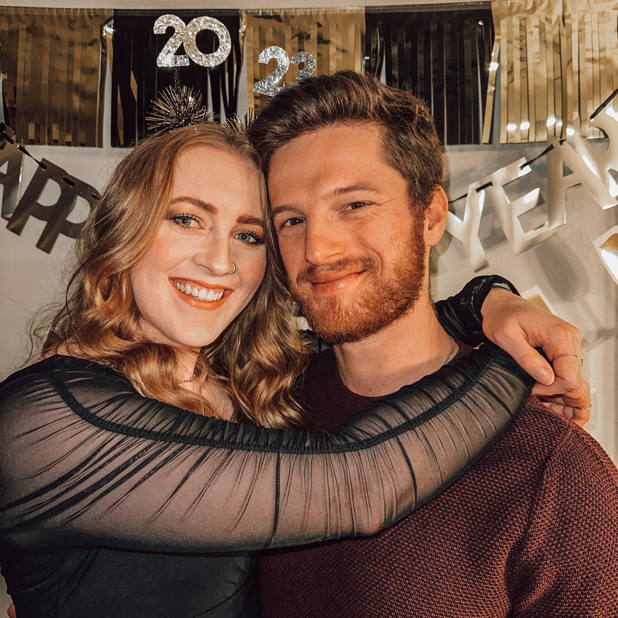 Our first New Year's together. Gab and Baylee threw a party at their house and rung in the new year by eating grapes under the table!
