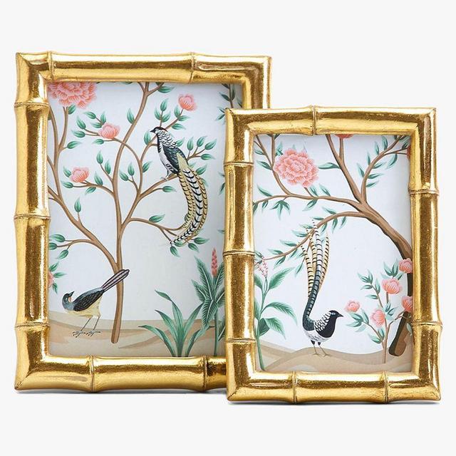Brass Bamboo Frame, Set Of 2
