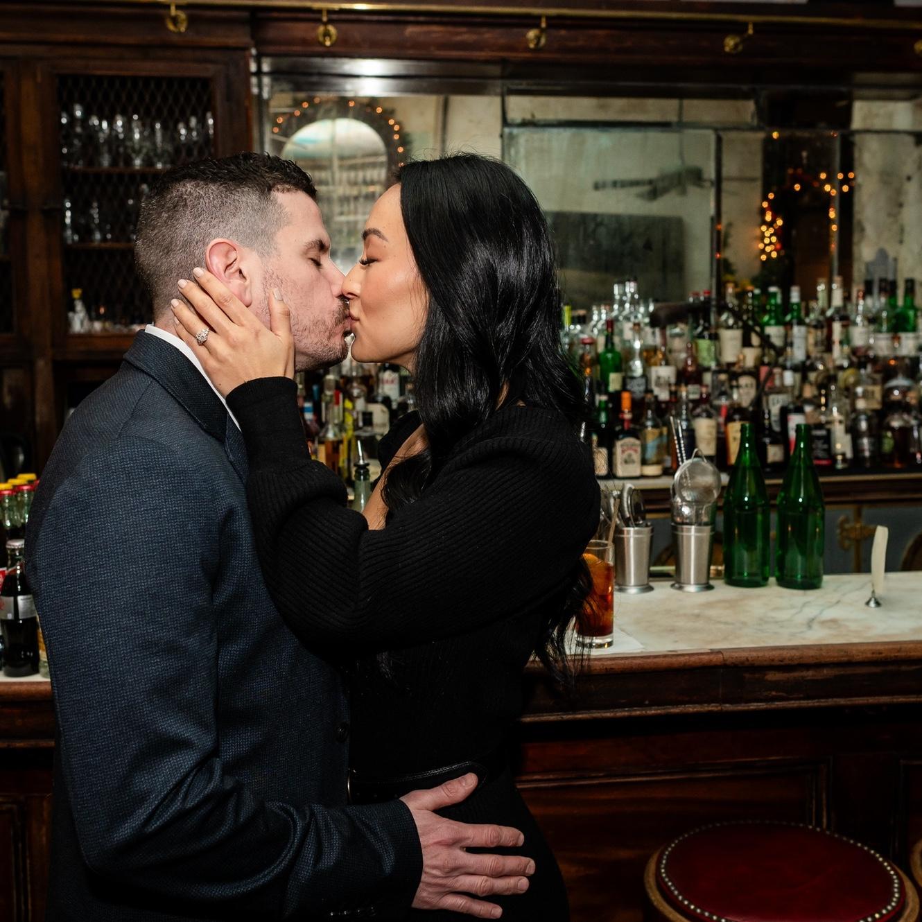 The exact spot we got engaged at Hotel Delmano revisited for our engagement photo shoot.