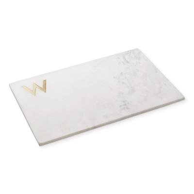 Marble & Brass Monogram Board, W