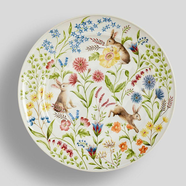 Spring Garden Stoneware Salad Plates, Set of 4