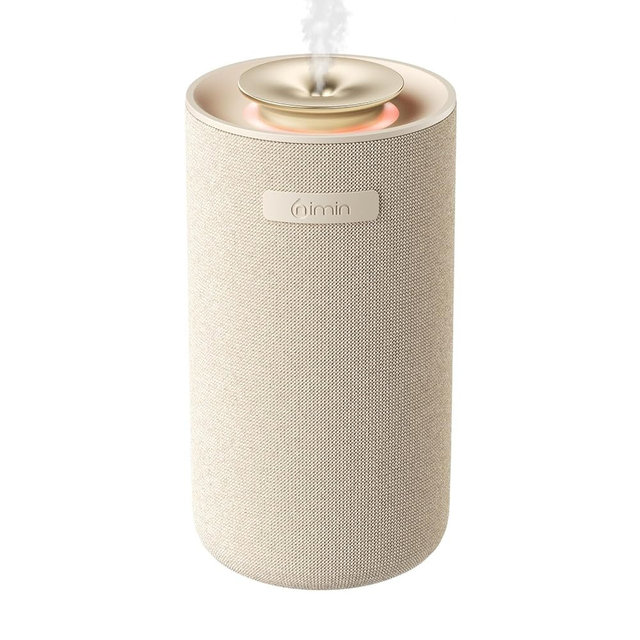 Waterless Essential Oil Diffuser for Home & Car, Cordless Portable Diffuser with Auto Start-Stop, 2-in-1 Mode & Adjustable Scent, Fits 5/10/15ml Bottles, Rechargeable Car Diffuser, Cream