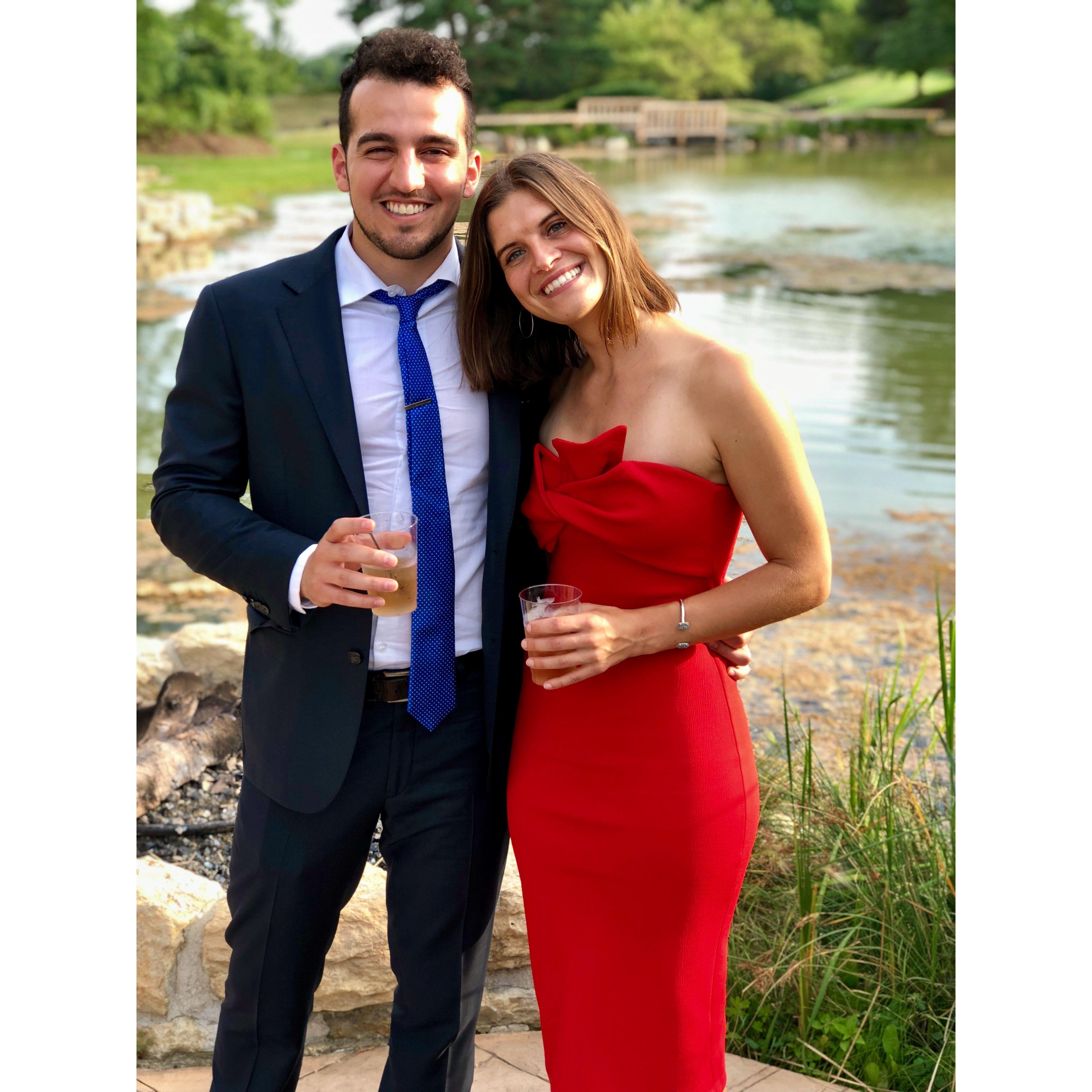 Early days dating- Andrea always breaks out some beautiful dresses.  Martín always wears the same suit.
