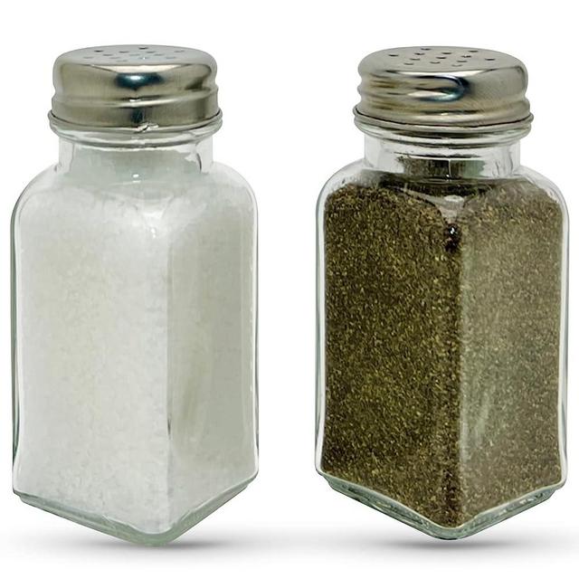 Classic Salt and Pepper Shakers Glass Set