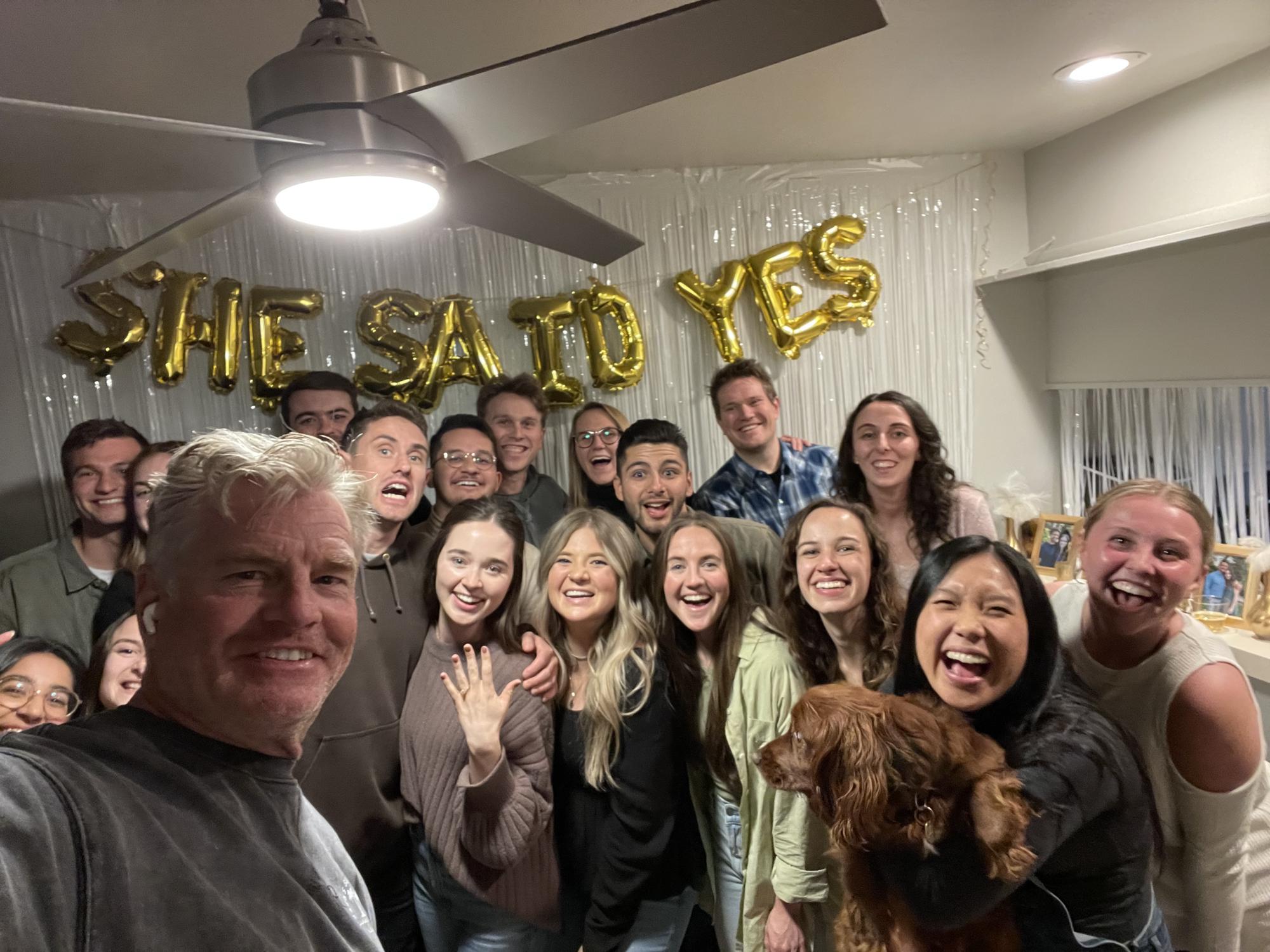 Kyle had some incredible friends fly in for the best surprise engagement party!