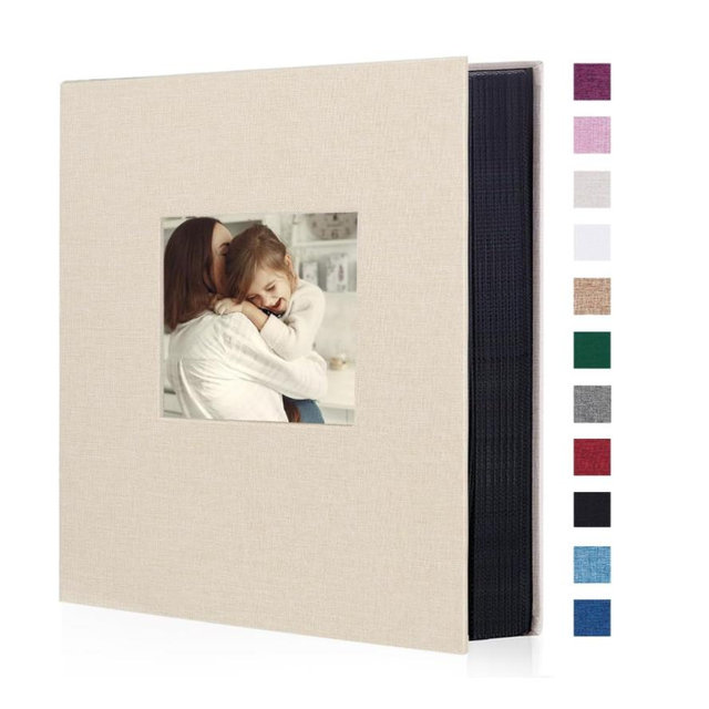 Beige Fabric Photo Album 4x6 400 Pockets