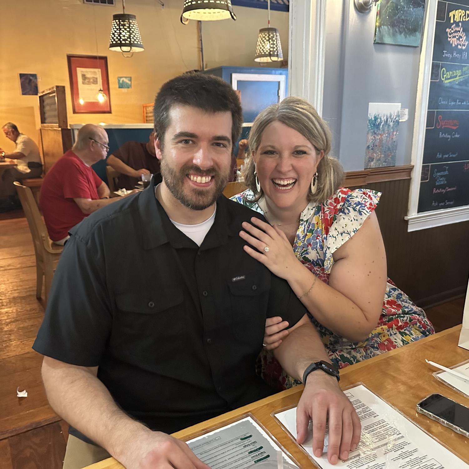 First picture after getting engaged!