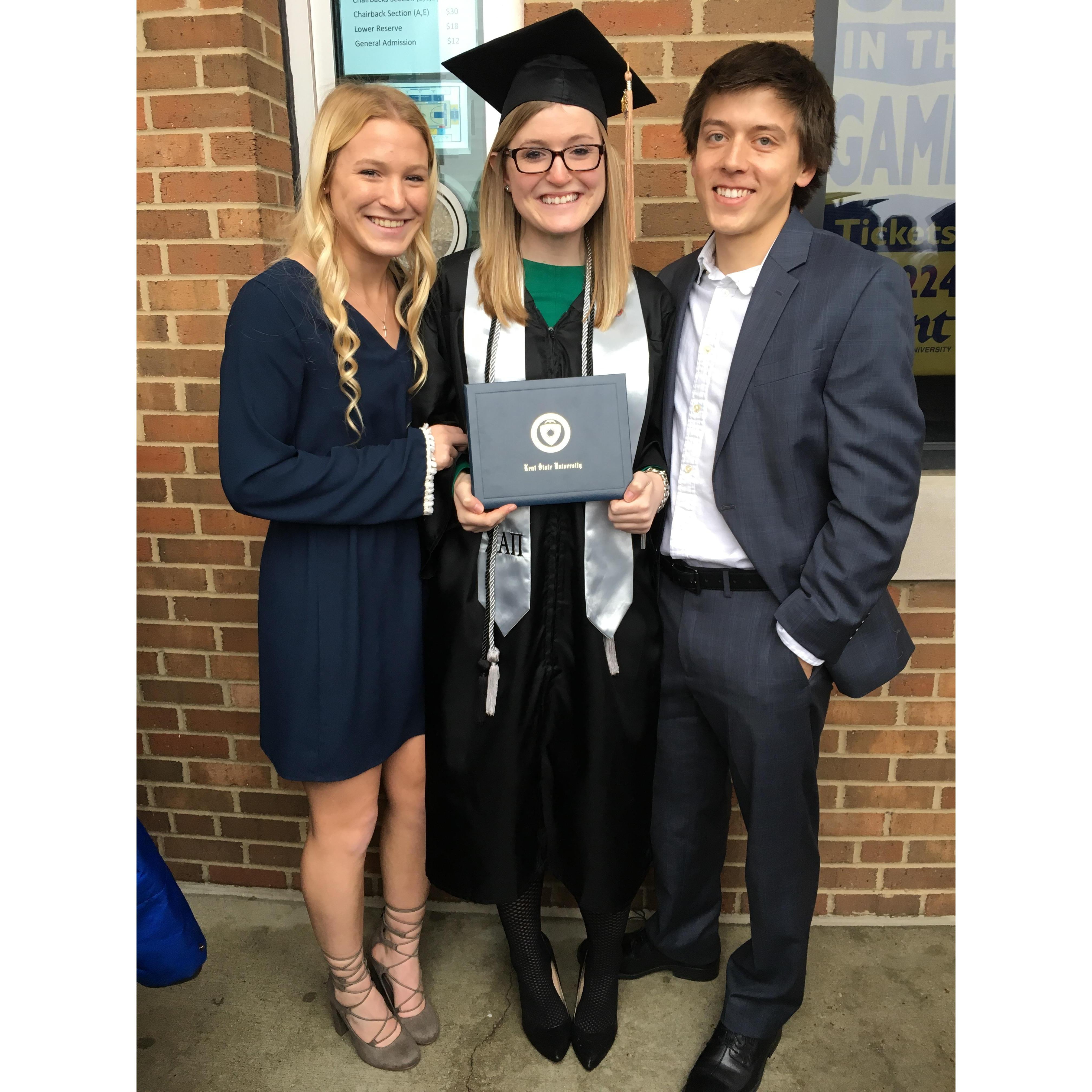 Brit's graduation day with her two best friends.