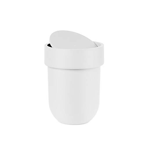 Umbra Touch Waste, Small Trash Can with Lid, White