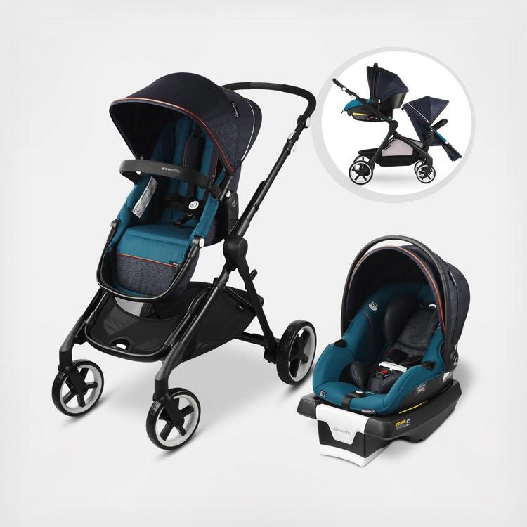 Gold Pivot Xpand Travel System with Sensorsafe Infant Car Seat