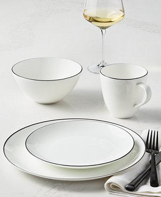 Black Line Dinnerware Collection, Created For Macy's