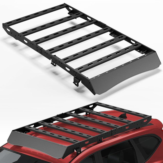 LONGSUN Roof Rack Compatible Honda CR-V CRV 2017-2022 Rooftop Cargo Carrier Heavy Duty Basket Off-Road Luggage Storage Holder with Power Coated Carbon Steel Rack