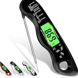 Meat Thermometer Digital，IP67 Waterproof Cooking Thermometer with Backlight, Calibration & Hold Function，Food Thermometer for Cooking,Outdoor Grilling
