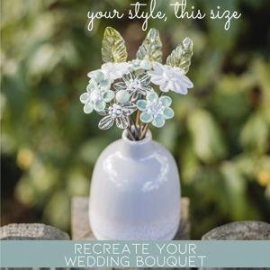 Wedding Bouquet Recreated In Glass-Small