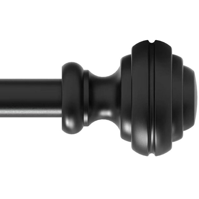 Curtain Rods for Windows 48-84 inch,3/4 inch Heavy Duty Adjustable Decorative Curtain Rods with Modern Finials,Window Curtain Rods for Bedroom, Living Room,Patio and Kitchen