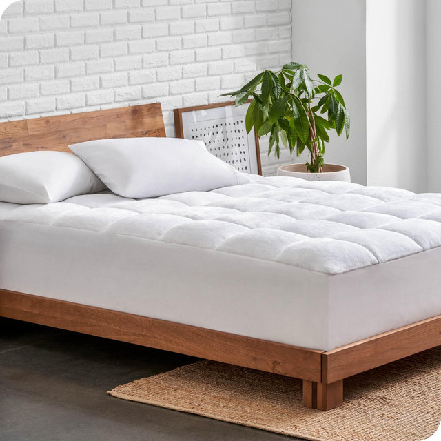 Pillow-Top Reversible Queen Mattress Pad by Bare Home