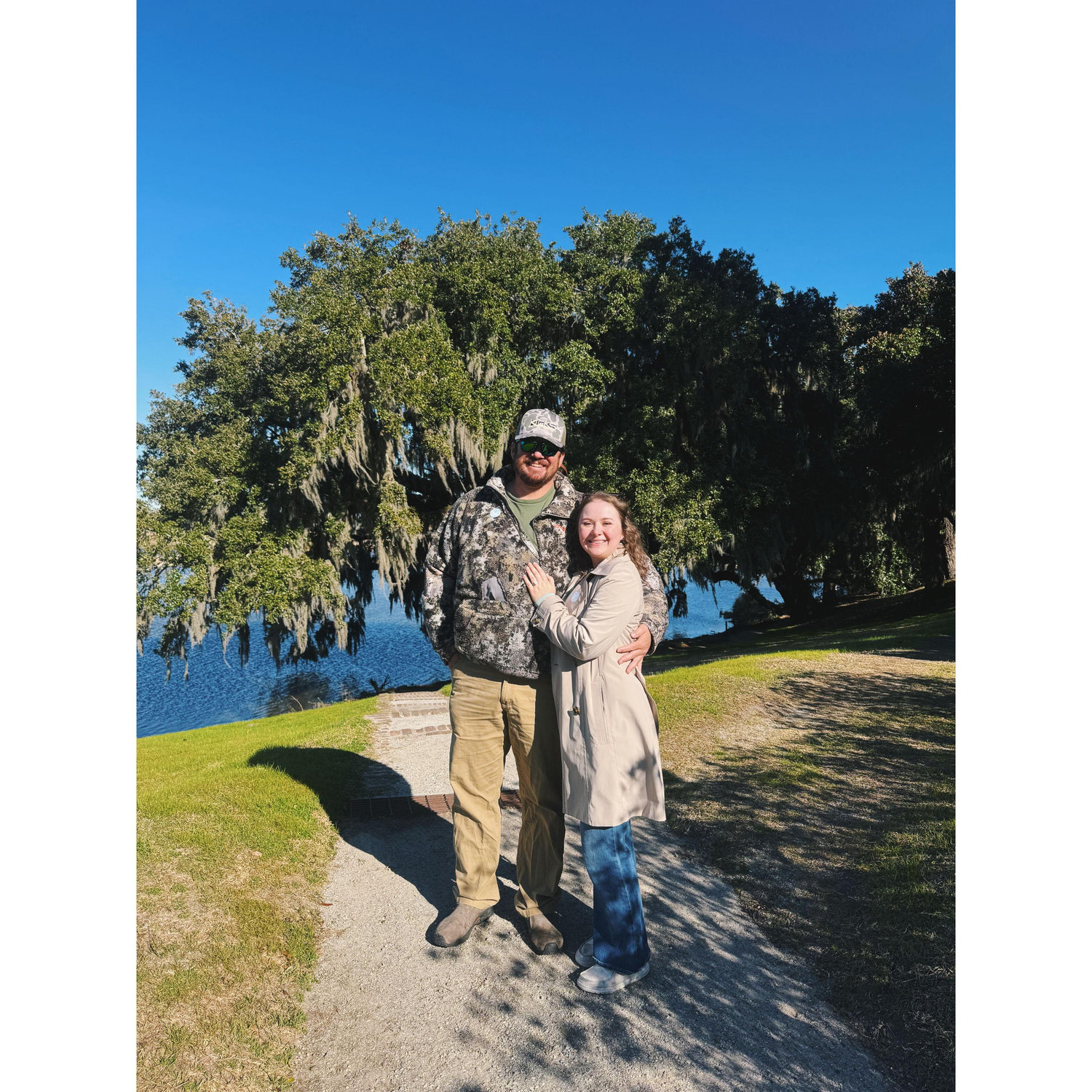 Our first photo after getting engaged!