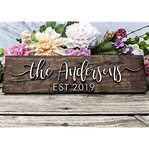 Personalized Family Name Sign. Custom Wood Sign. Personalized Wedding Gift. Personalized Sign. Last Name Sign Established Sign. Wedding Gift. Bridal Shower Gift. Anniversary Gift