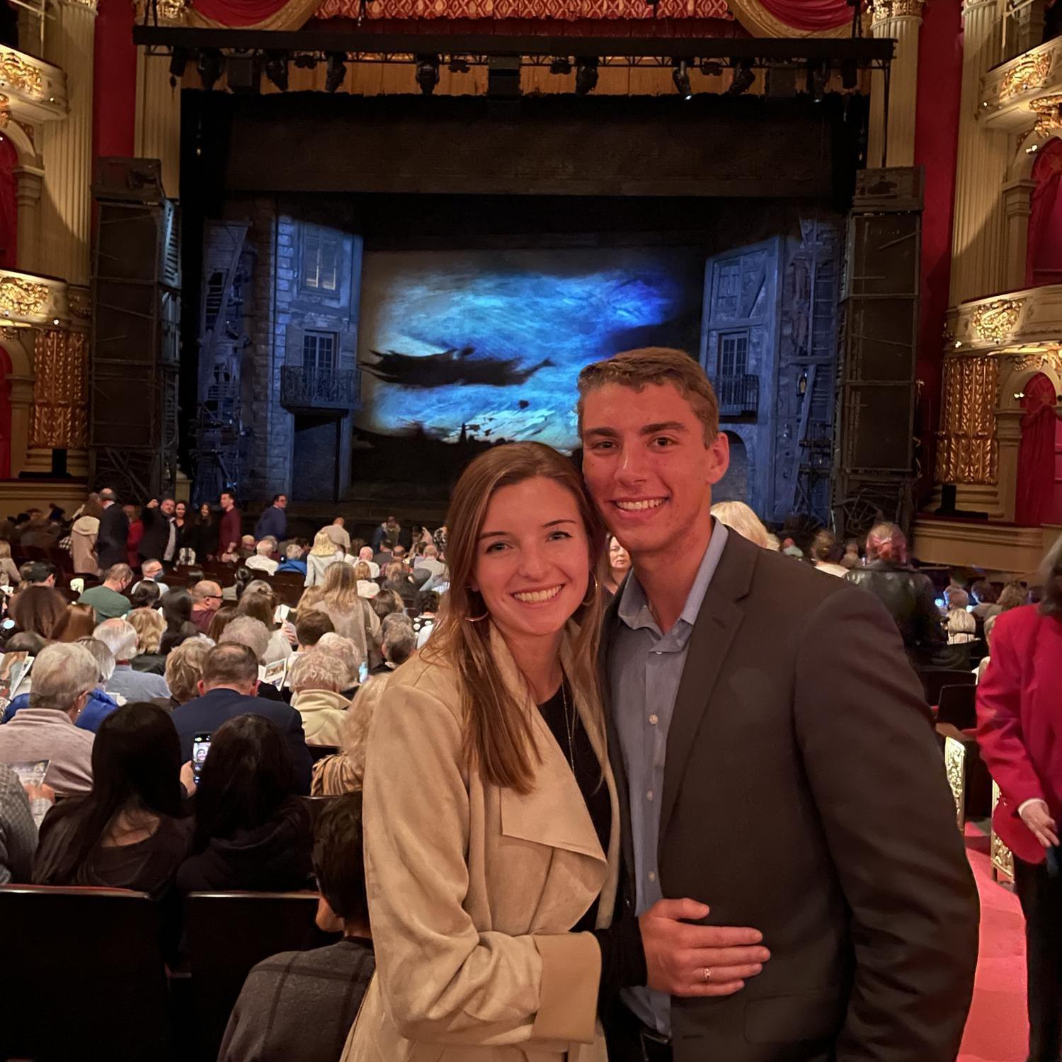 Trent surprised me with tickets to go see my favorite show - Les Mis!