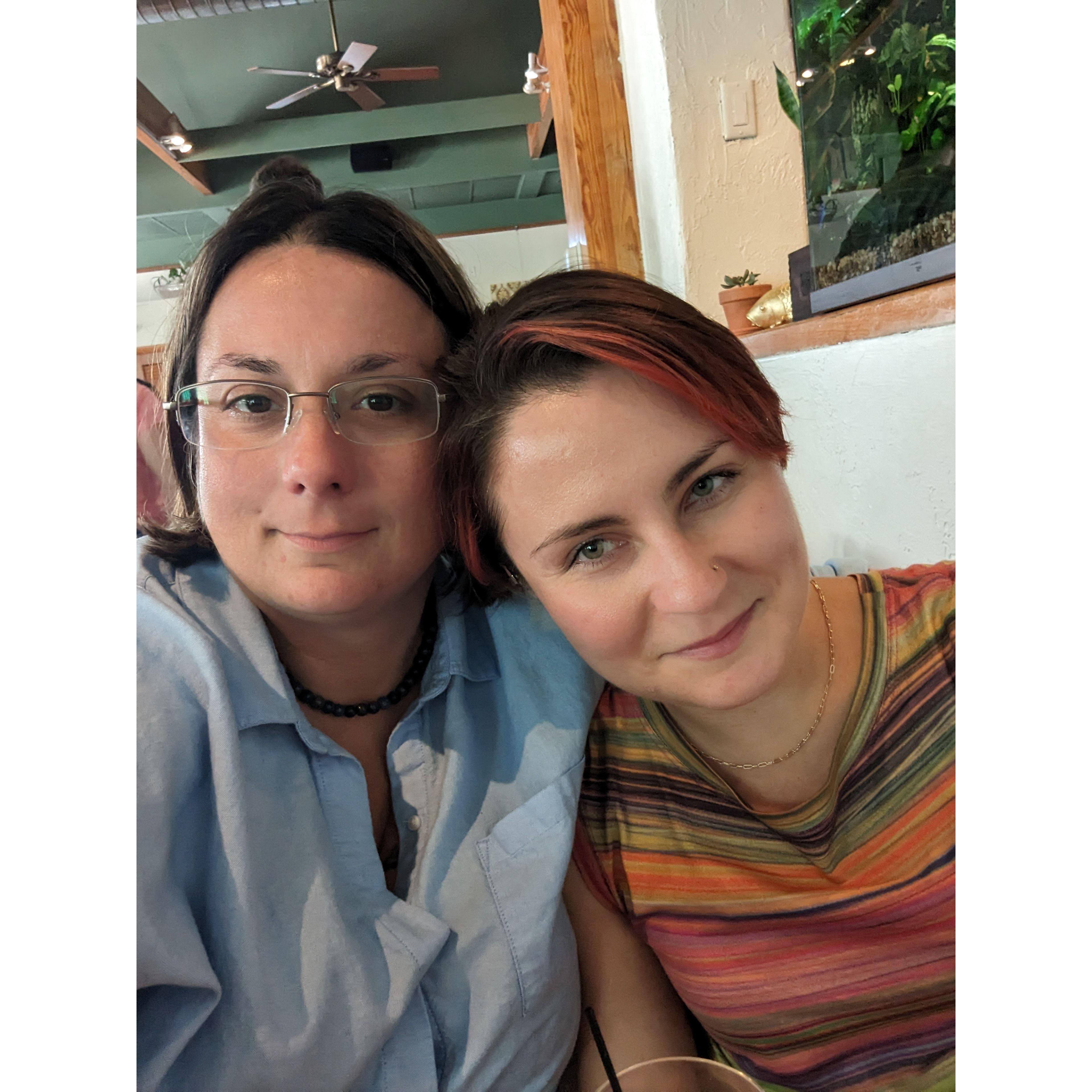 Brunch with Ioana. This was back when we were first dating!