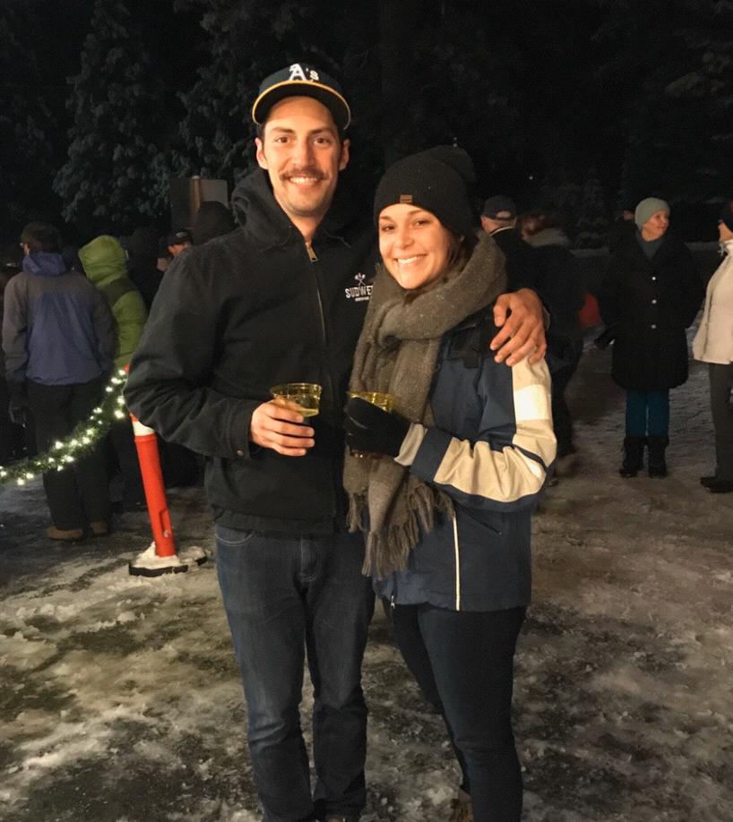 Community tree lighting near Matt’s Family’s cabin!